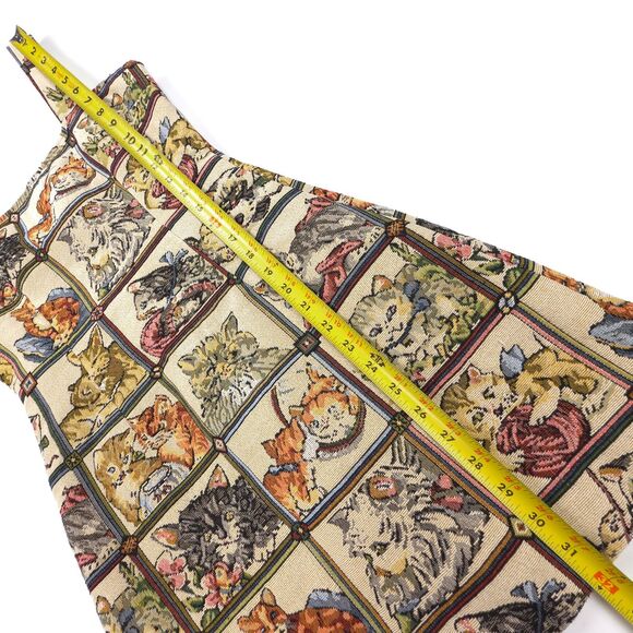 NEW Cider Cat Tapestry Woven Mini Dress Cottagecore Cat Lady Kitschy Grandmacore - Picture 4 of 5